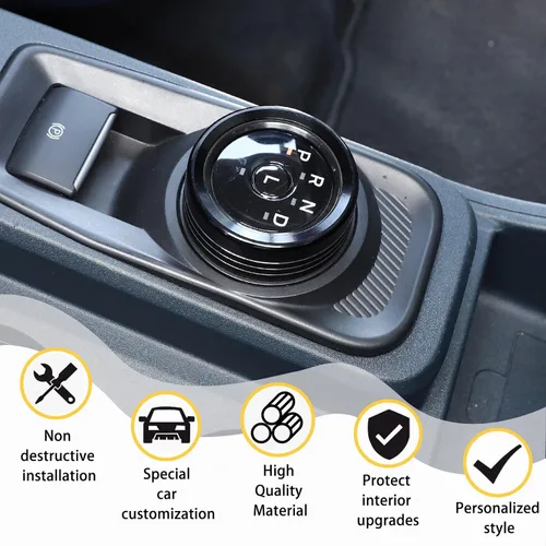 Vista 4 de CHEAYAR Botón de interruptor de cambio de marchas Anillo de tapa de guarnición Compatible con Ford Maverick 2022, Cubierta de pomo de cambio