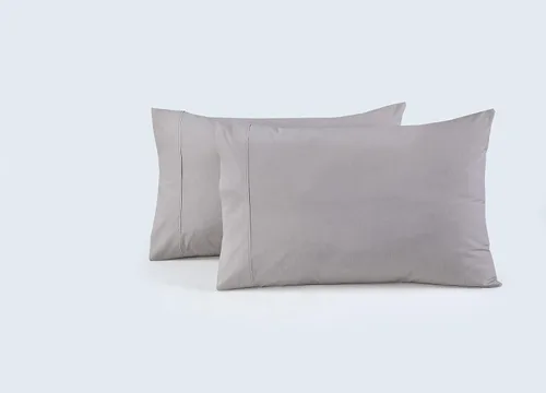 Vista 26 de Juego de 2 fundas de almohada 100 % percal de algodón, suaves y transpirables, tela ligera, tejido suave y aireado, para ella o él