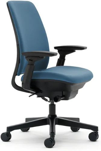 Vista 3 de Steelcase - Silla Amia tapizada en tela negra, Tela