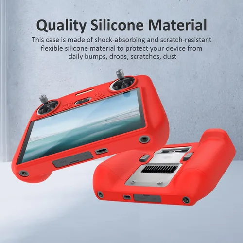 Vista 3 de Writiany - Funda protectora de silicona DJI RC, funda protectora para controlador DJI RC para Mini 3/Mini 3 Pro/Mavic 3 Classic Accesorios (rojo)