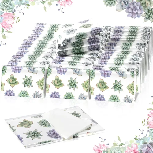 Vista 10 de Geyee 50 paquetes de pañuelos faciales para viajes, paquetes de bolsillo desechables para invitados a bodas, viajes, escuela, bolsos, suministros