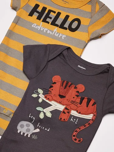 Vista 3 de Gerber Paquete de 5 mamelucos variados de manga corta para bebés niños