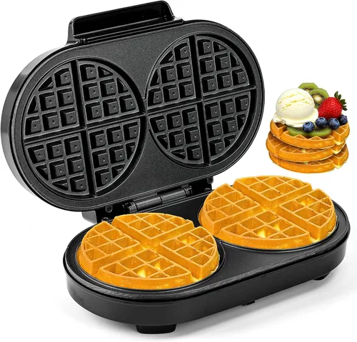 Vista 10 de UVFAST Mini sandwichera con platos extraíbles: Máquina portátil para hacer queso a la parrilla, sándwichera de desayuno eléctrica con platos