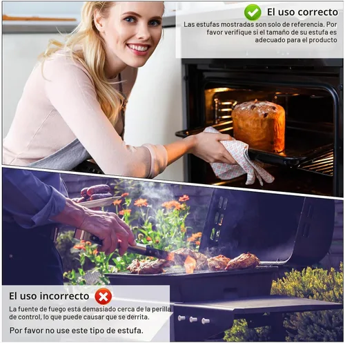 Vista 5 de Jetec Paquete de 4 perillas de control de repuesto con 12 adaptadores para horno/estufa/cocina, por favor verifique cuidadosamente si las Negro