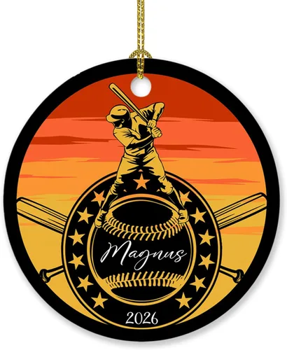 Vista 26 de Adorno personalizado de tiro con arco de Navidad 2025, adorno de Navidad con arco y flecha, regalo con nombre de arquero, año, adorno de jugador
