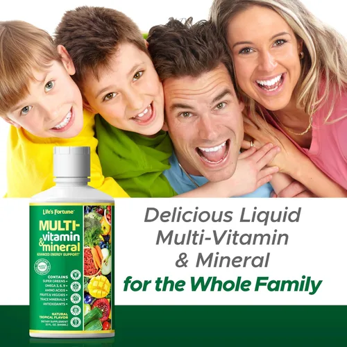 Vista 6 de Life's Fortune Multivitamínico líquido para adultos, hombres y mujeres, adolescentes, vitaminas diarias de alta absorción, minerales traza