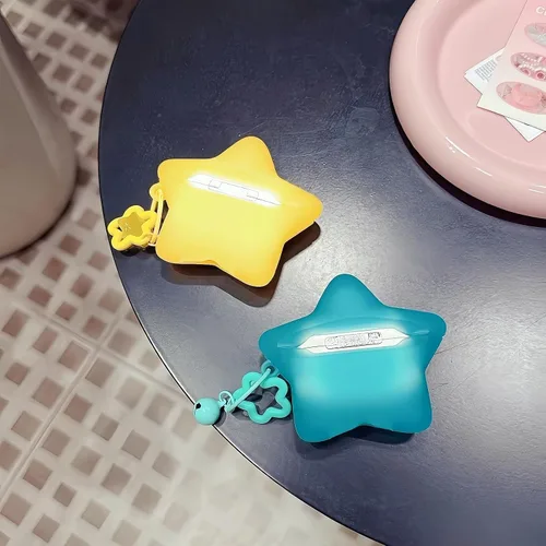 Vista 8 de Funda para AirPods Pro de 2ª/1ª generación, funda con estrella que brilla 1. Estrella luminosa azul