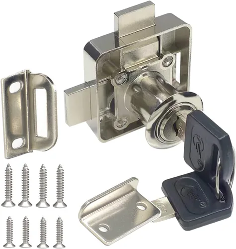 Vista 13 de Cerradura de gabinete de doble puerta con doble cerrojo [con llave igual] – Montaje lateral izquierdo, diámetro de perforación 3/4"/19mm para panel