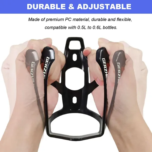 Vista 3 de Soporte para botella de agua para bicicleta, portabotellas de ciclismo, paquete de 2 unidades, ultraligero de plástico duradero, portavasos