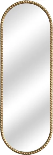 Vista 7 de Espejo de cuerpo entero ovalado dorado antiguo, espejo de pared de cuerpo completo, espejos barrocos con cuentas de metal dorado, espejo decorativo