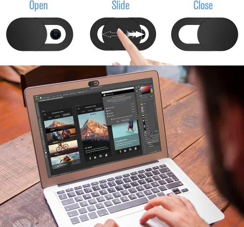 Vista 3 de Funda para cámara web, [paquete de 6] Funda ultrafina para cámara web para laptop, compatible con cámara para MacBook, laptop, PC, computadora