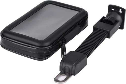 Vista 5 de Ymiko Soporte para teléfono de motocicleta Soporte de montaje de motocicleta Bolsa de teléfono Teléfono celular Espejo retrovisor Soporte táctil