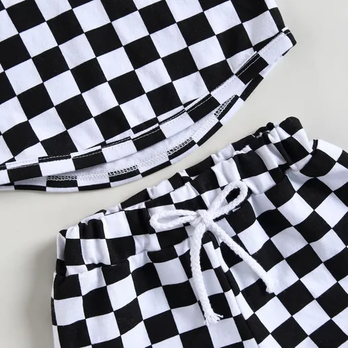 Vista 6 de AEEMCEM Conjunto de 2 camisetas sin mangas con capucha y pantalones cortos con cordón para bebé niño