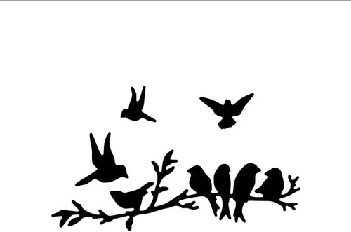 Vista 6 de Birds Branch - Troqueles de metal troquelados, tarjetas de papel de pájaros en la rama, plantillas de corte para manualidades en relieve, tarjetas