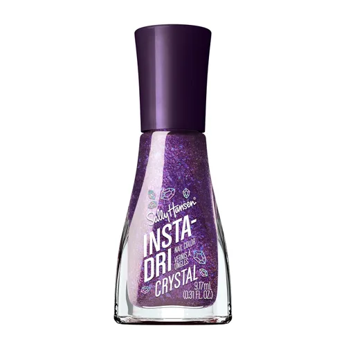 Vista 10 de Sally Hansen Insta-Dri Holo-Glow Esmalte de uñas de secado rápido, duración prolongada, brillo sin vetas Semi-opaco, con destellos 102 Lila