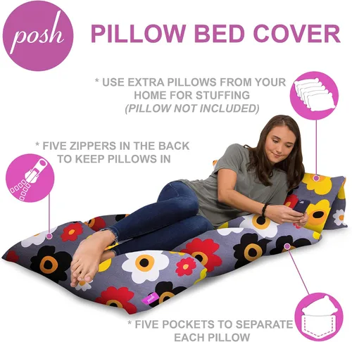 Vista 2 de Funda de almohada para el suelo para niños - Fundas premium para almohadas y cojines