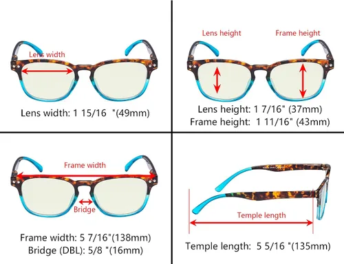 Vista 4 de Eyekepper Gafas de lectura de diseño vintage - Lentes de lectura elegantes para mujer