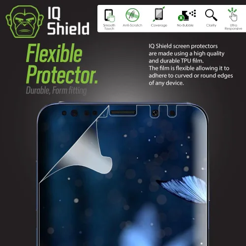 Vista 3 de IQShield Paquete de 2 protectores de pantalla para Samsung Galaxy S9 Plus/S9+ (compatible con fundas), compatible con identificación de huellas