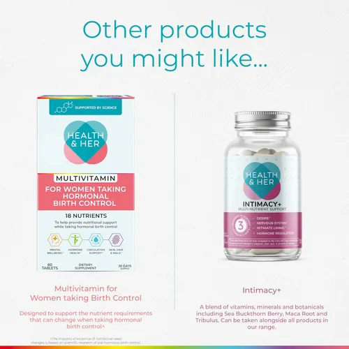Vista 7 de Health & Her Multivitamínico para mujeres con ciclos naturales mensuales - Suplementos para mujeres - Apoyo nutricional y bienestar para el ciclo