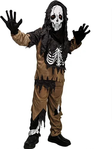 Vista 3 de DSplay Disfraces de zombi de fantasma de terror para niños, Multicolorido
