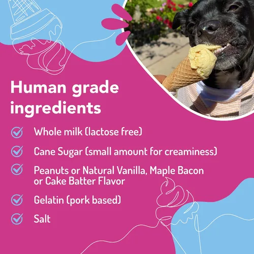 Vista 2 de Mezcla de helado para perros Puppy Scoops: maple con tocino - Agregue agua y congele en su hogar