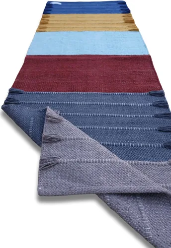 Vista 17 de Jaipur Art & Rugs - Alfombra de yoga de algodón, respetuosa con el medio ambiente, tejida a mano, gruesa (0.945 x 2.835 x 0.197 in)