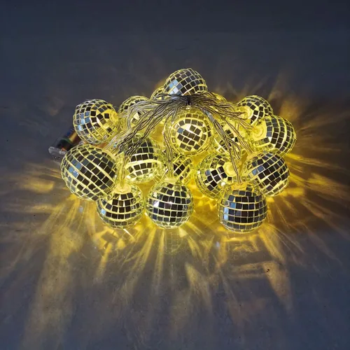 Vista 2 de Kiven Guirnalda de luces LED, guirnalda de luces LED de globo, sensor de movimiento PIR para interiores, luces LED de hadas de encendido y apagado