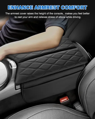 Vista 6 de Karltys - Funda de consola central para Mercedes Benz Clase E W213 2017-2023, CLS 450 C257 2019-2023, protector de reposabrazos de piel sintética