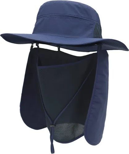 Vista 8 de Surblue Sombrero de pesca con solapa para el cuello, protección UV, protección UV, UPF50+