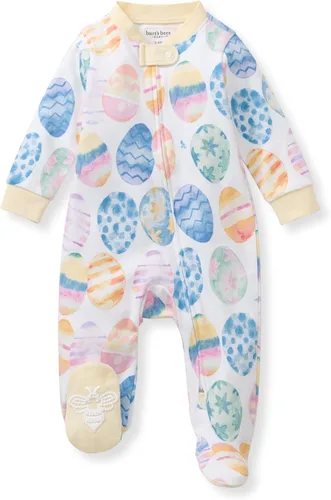 Vista 3 de Burt's Bees Baby Pijama con pies de algodón orgánico para niña Cozy Teddies - Paquete de 1
