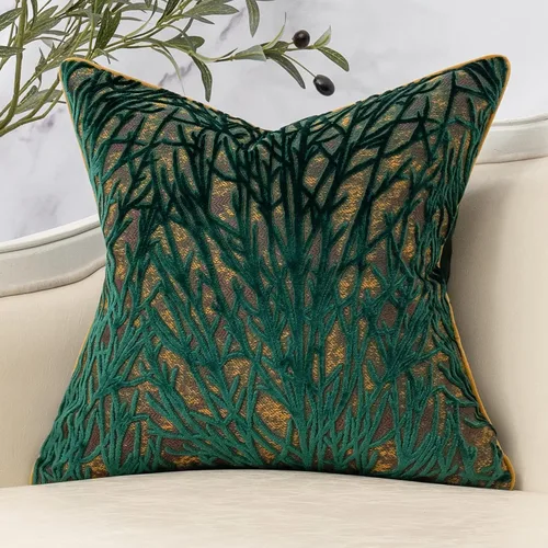 Vista 10 de Yangest Funda de Almohada Decorativa de Ramas Beige de Terciopelo Funda de Cojín Neutra para Sofá Sillón Dormitorio Sala de Estar Decoración