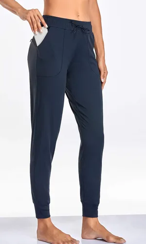 Vista 5 de Oalka - Pantalones deportivos para mujer, con cintura alta y bolsillos, para hacer deporte, yoga y entrenar