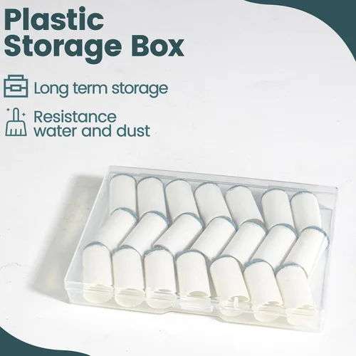 Vista 4 de SOLROS - Puntas para taco de billar - Puntas para palos de billar, kit de accesorios de repuesto con caja de almacenamiento, cabeza de taco de cuero