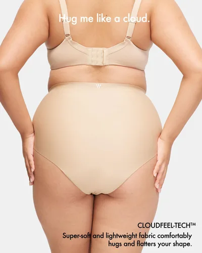 Vista 3 de LEAKPROOF2.0 - Ropa interior sin costuras de cintura alta para mujer, flujo pesado, capacidad para 10 tampones Holds 10 Tampons, 4-Side Leak