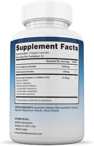 Vista 4 de Justified Laboratories (3 unidades) Hongus Defender Pills 1.5 mil millones UFC probiótico 180 cápsulas