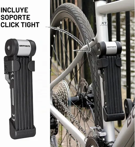Vista 2 de Kryptonite Kryptolok 610 S - Cerradura plegable para bicicleta, 39.4 in