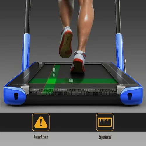 Vista 7 de Goplus 2 in 1 Folding Treadmill, 2.25HP Under Desk Electric Superfit Treadmill, Installation-Free with APP Control, Remote Control, Bluetooth
