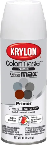 Vista 35 de Krylon K05160202 ColorMaster Pintura + imprimación, plana, negro, 12 onzas