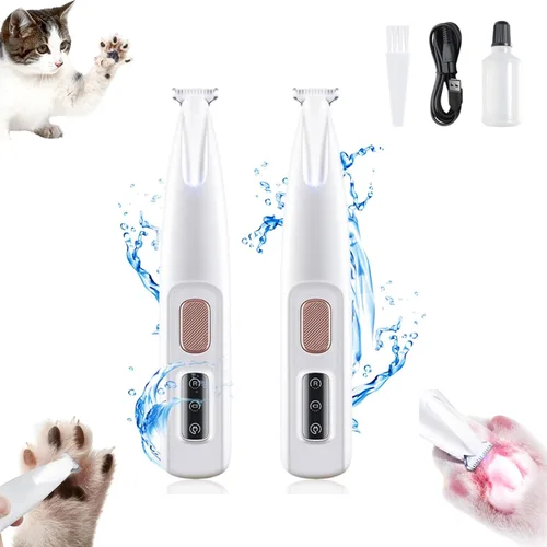 Vista 10 de Yilia Recortadora de microprecisión mejorada para mascotas, multifuncional, para aseo con luz LED, de bajo ruido, impermeable, recargable