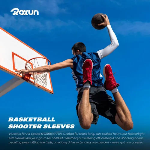 Vista 3 de ROXUN Mangas de brazo, compresión deportiva de protección solar UV refrescante para hombresmujeres