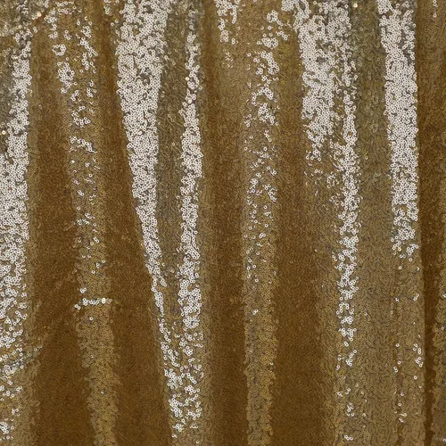 Vista 3 de Tableclothsfactory Luxury Collection - Manteles redondos de lentejuelas de 108 pulgadas, color dorado