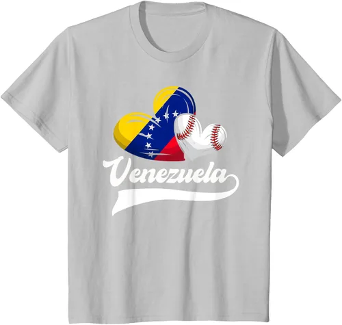 Vista 67 de Camiseta de béisbol venezolana con diseño de corazón y bandera de Venezuela, Negro