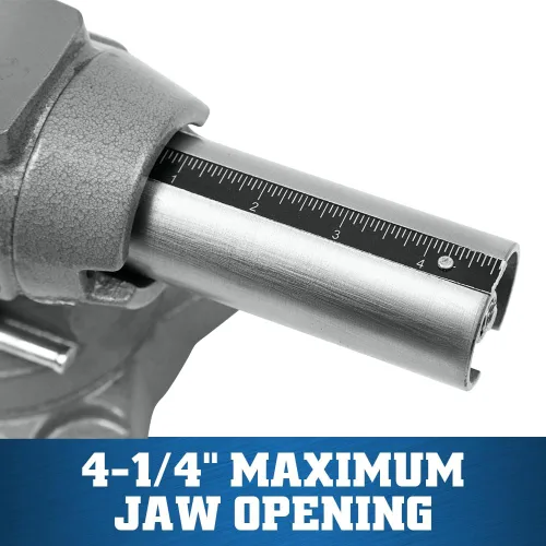Vista 4 de Morsa de banco multiuso Wilton, 4-1/2" de ancho, 4-1/4" de apertura máxima de la mordaza, 2-1/4" de garganta (Modelo 450P)