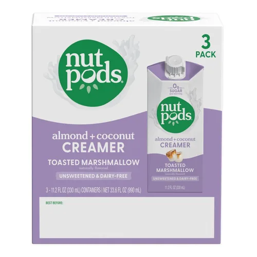 Vista 3 de nutpods Crema de café sin azúcar de malvavisco tostado, sin azúcar, paquete