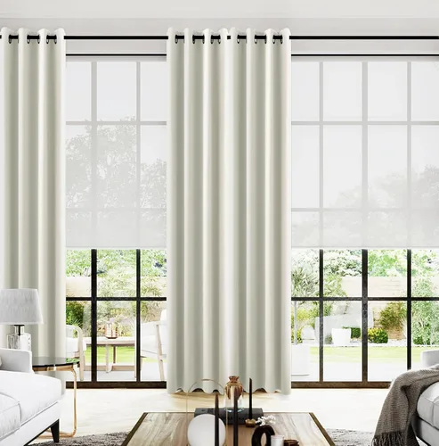 Vista 79 de KOUFALL Cortinas de Baño Aqua para Ventana, Juego de 2 Paneles Decoración Costera Cortinas Cortas Opacas para Ventana Pequeña de Cocina Puerta