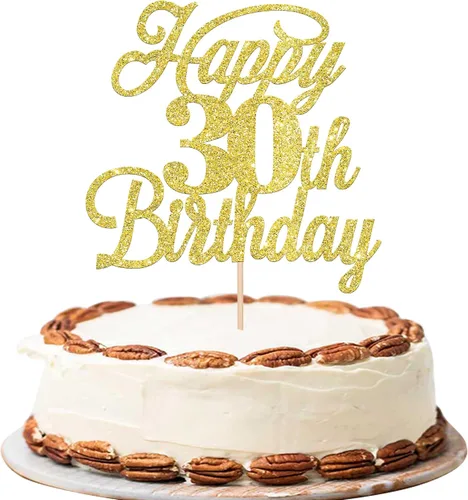 Vista 37 de Rsstarxi 1 paquete de decoración para tarta de cumpleaños 8 con purpurina negra de 8 años y fabulosos saludos a 8 años de edad, para celebrar el 8º