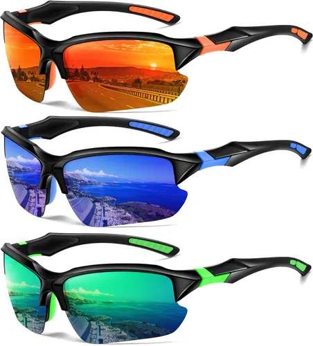 Vista 14 de Sports Polarized Sunglasses for Men Cycling Running Fishing UV Protection Sun Glasses Lightweight Half Frame Goggles