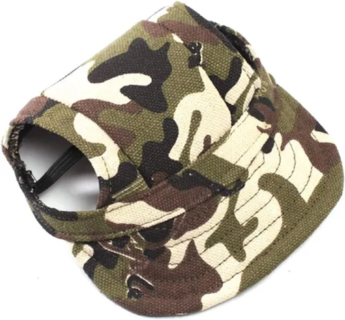 Vista 25 de Sombrero deportivo para perros, sombrero de lona para mascotas, sombrero de tela Oxford de béisbol deportivo con agujeros para las orejas