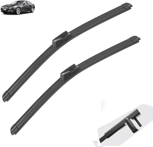 Vista 8 de Escobillas de limpiaparabrisas compatibles con BMW Serie 5 F10 F11 F07 GT 2010 – 2016 Parabrisas delantero y trasero Accesorios para automóviles F11
