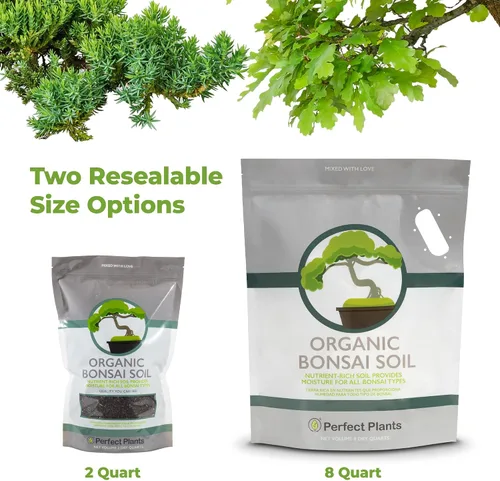 Vista 4 de Tierra para bonsái de Perfect Plants - 2qts. Mezcla premium multiusos para variedades de árboles bonsái